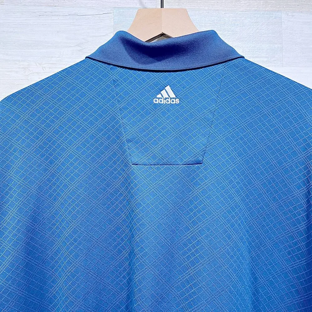 Adidas Country Club Performance Golf Polo Shirt Blue Climacool Mens XXL 2XL